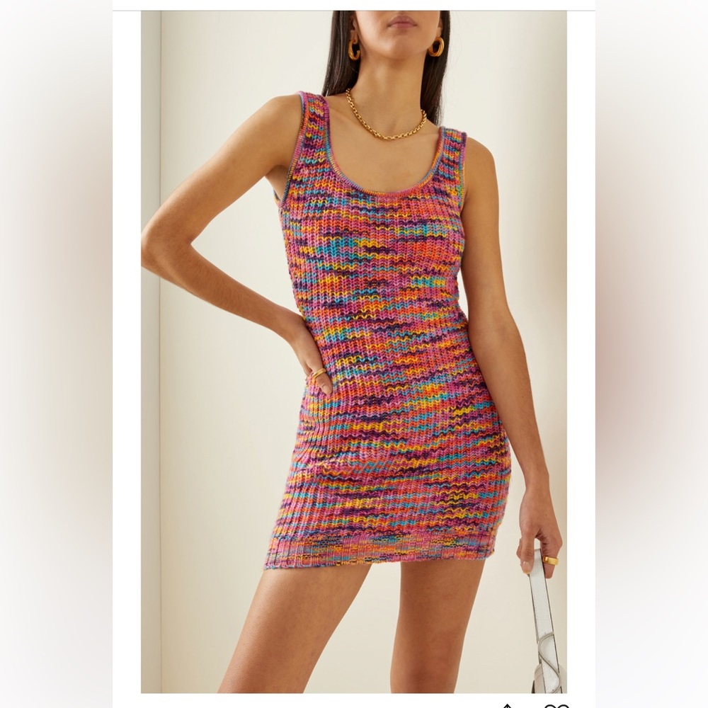 Staud Gardenia Space-dyed knit mini dress